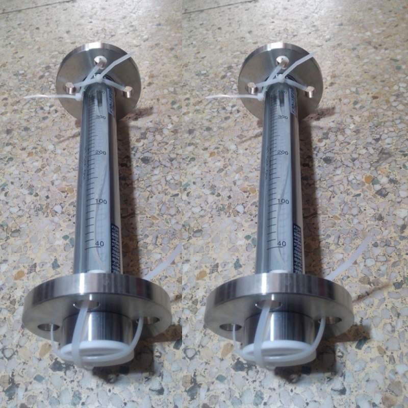 FA30F-15全不锈钢衬四氟玻璃转子流量计,DN15活动法兰,总长310mm