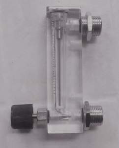 LZM-4T有机玻璃流量计,带调节阀,中心距76mm,M18*1.5-G1/4流量计