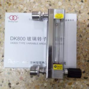 螺纹连接DK800-6F玻璃管浮子流量计,不锈钢螺纹,带调节阀流量计
