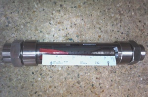 VA10F-25全不锈钢玻璃转子流量计,G1寸内螺纹,总长414mm流量计