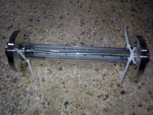 FA10F-40全不锈钢玻璃转子流量计,总长310mm,DN40活动法兰流量计