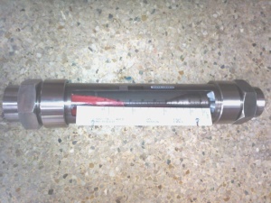 VA10F-15全不锈钢玻璃转子流量计,G1/2内螺纹,长度408mm流量计