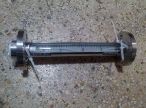 FA30F-15全不锈钢衬四氟玻璃转子流量计,DN15活动法兰,总长310mm