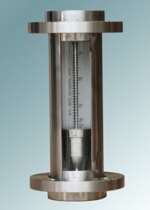 FA10F-40全不锈钢玻璃转子流量计,总长310mm,DN40活动法兰流量计
