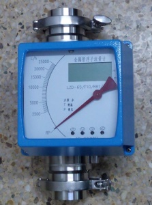 卫生型金属管浮子流量计,液晶显示,卫生卡盘50.5mm, 64mm流量计