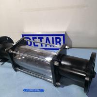 常州双环LZB-100玻璃管浮子流量计,过渡型570mm总长玻璃转子流量计