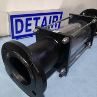常州双环LZB-100玻璃管浮子流量计,过渡型570mm总长玻璃转子流量计