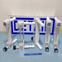 LZB-10F4卡套连接PVDF防腐玻璃转子流量计 四氟卡套式防腐玻璃管浮子流量计