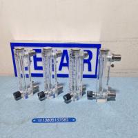 LZM-15ZT不锈钢接口有机玻璃流量计,带不锈钢调节阀有机面板式流量计