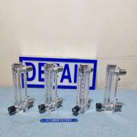 LZM-15ZT不锈钢接口有机玻璃流量计,带不锈钢调节阀有机面板式流量计