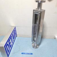 全不锈钢316L玻璃转子流量计FA24-15RF，总长500mm法兰式玻璃管浮子流量计